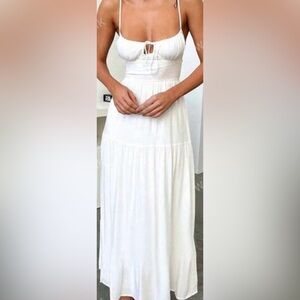 White maxi dress